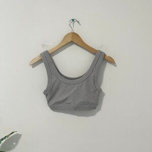 Alo Yoga Gray Ribbed Sports Bra Size XS